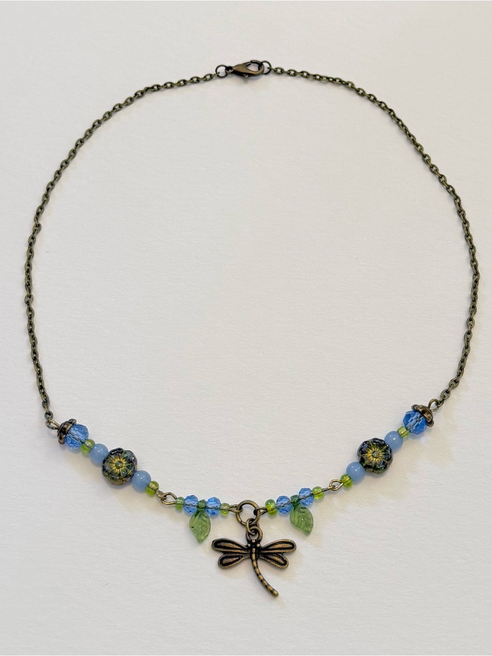 Handmade Bronze Whimsy Dragonfly Charm Necklace |Fairycore|Whimsigoth|